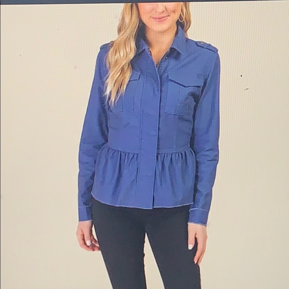 Peplum denim jacket